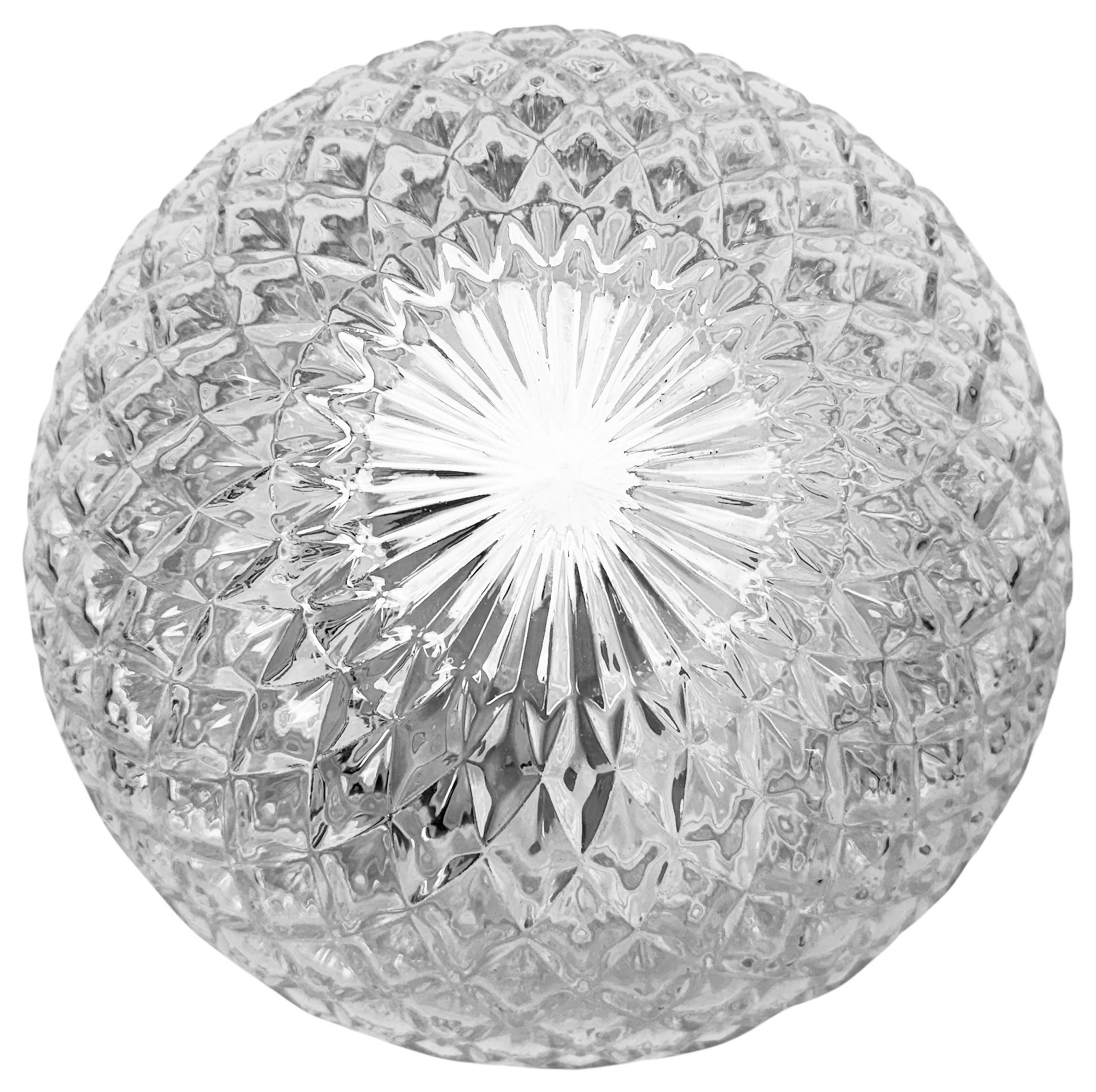 Vintage Glass Wall or Ceiling Light, 1970s