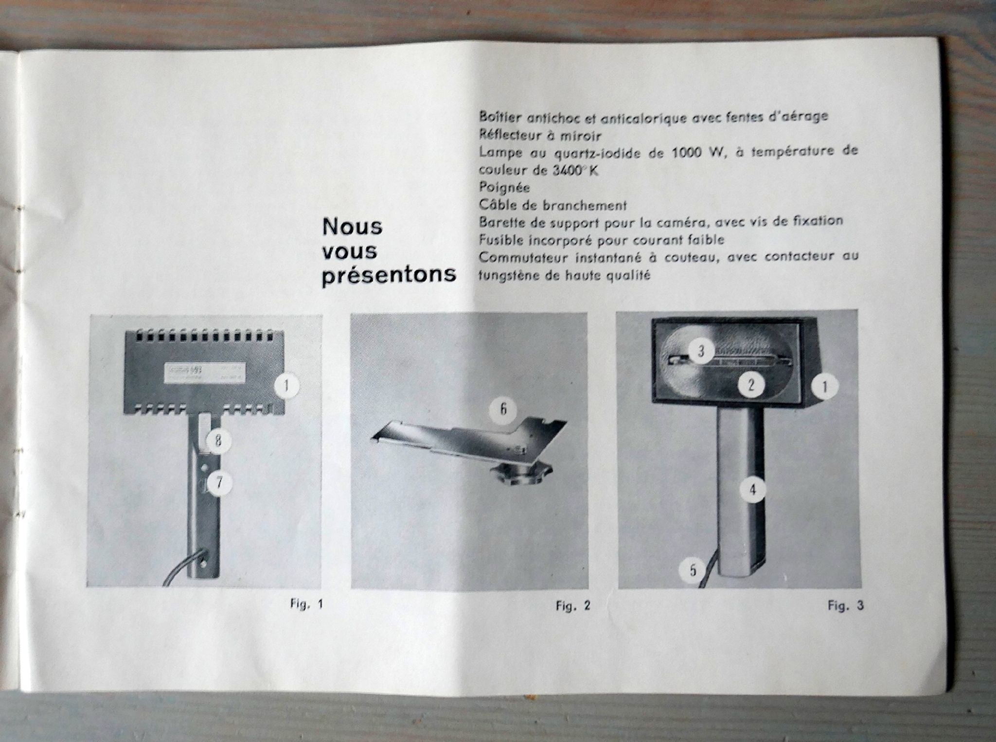 Réflecteur Eumig pour caméras de ciné-amateur
