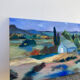 Mediterranean Provencal landscape / expressionist painting / oil painting on wood panel