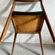 Scandinavian teak and faux leather chairs - set of 6
