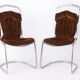 Set of 6 Italian Chrome Cantilever Dining Chairs, Gastone Rinaldi, 1970s