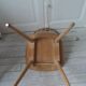 Chaise design scandinave vintage en hêtre, finition cirée.