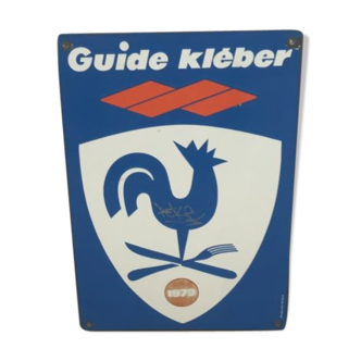 Kleber guide enamelled plaque 1979