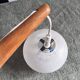 Scandinavian teak opaline wall light