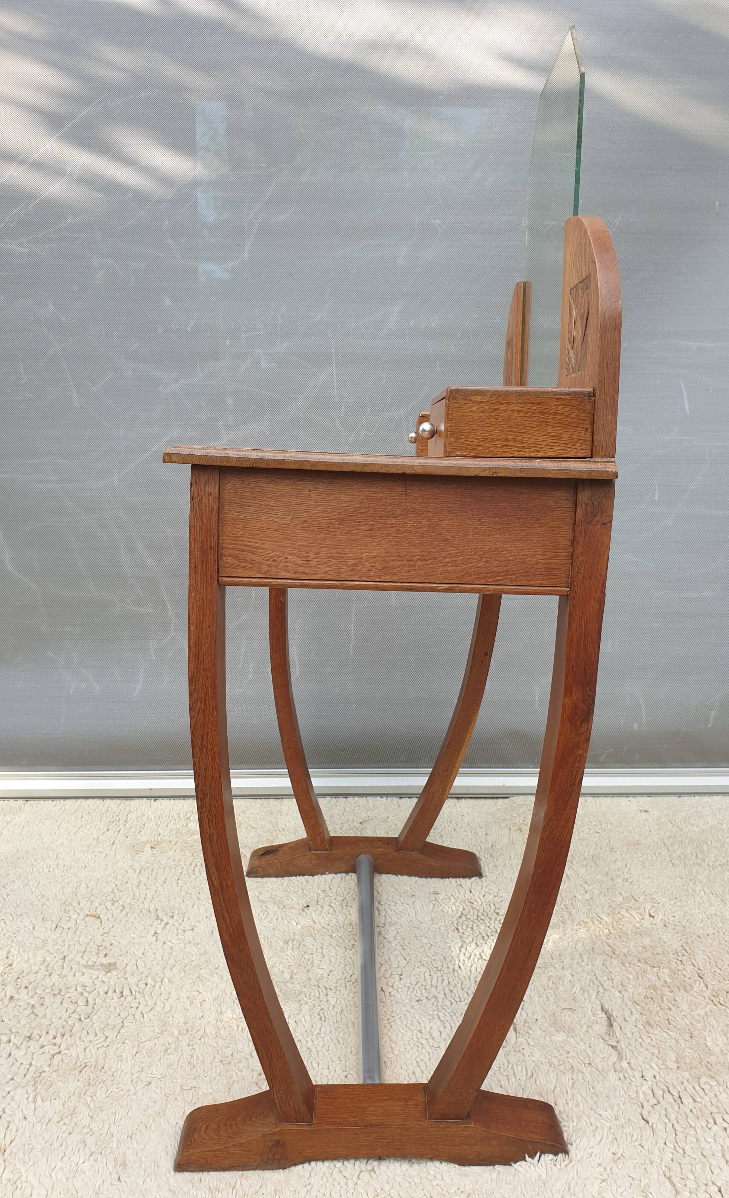Art Deco dressing table gondola base
