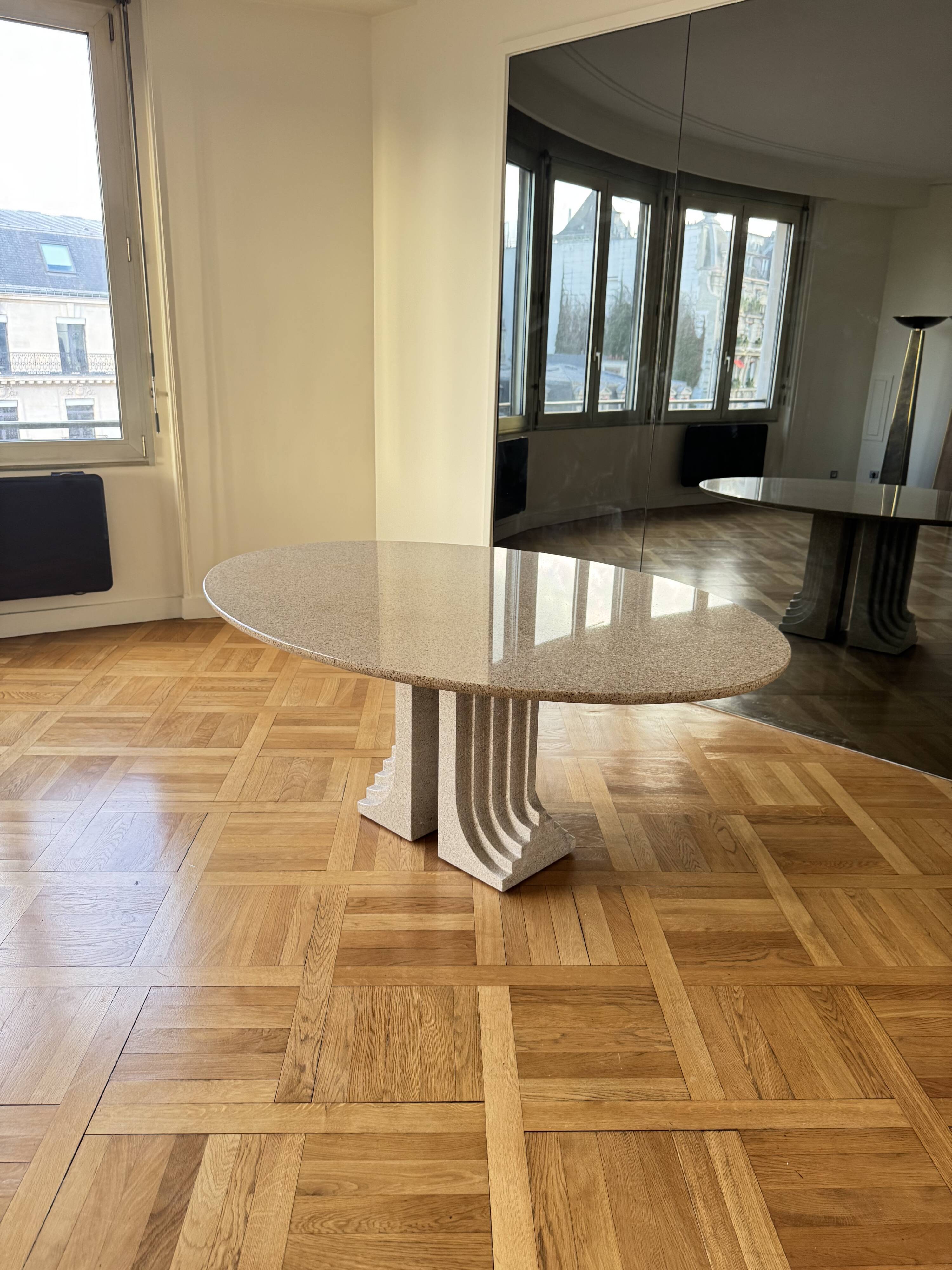 Table Granit Terrazzo, Plateau Oval