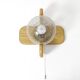 Kaiser Leuchten, wood and glass wall lamp from the 70s.