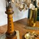 Vintage wooden marine lighthouse lamp