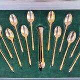 12 gilt metal teaspoons