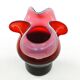 Donkey vase, red glass, designed by C. Zuber, Poland, 1970s