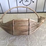 Asian boat-shaped handmade basket
