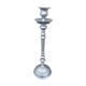 Old metal candle holder finish silver h 33 cm