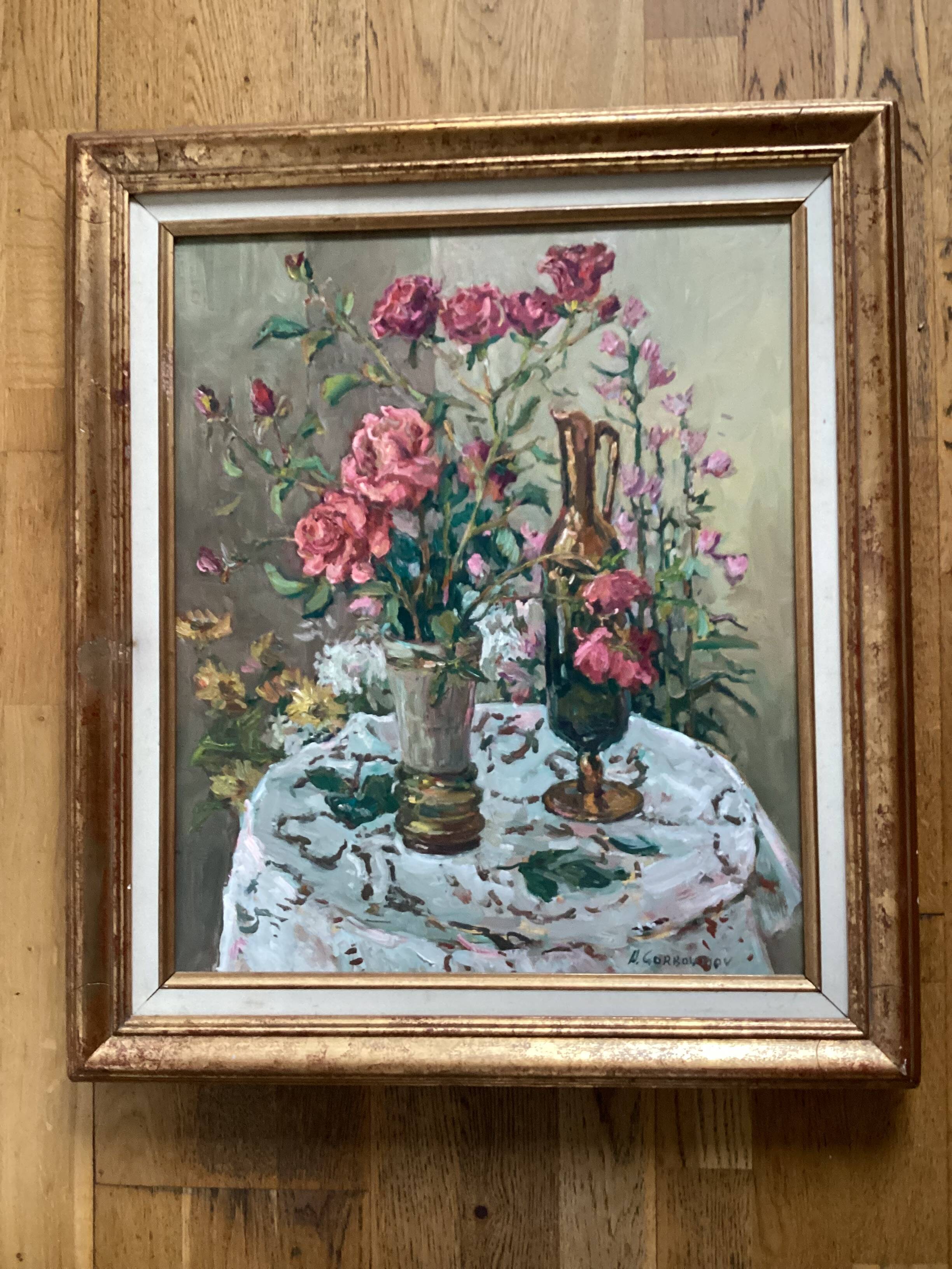 Oil painting on canvas, signed, dimensions: height - 70 cm - width - 60 cm