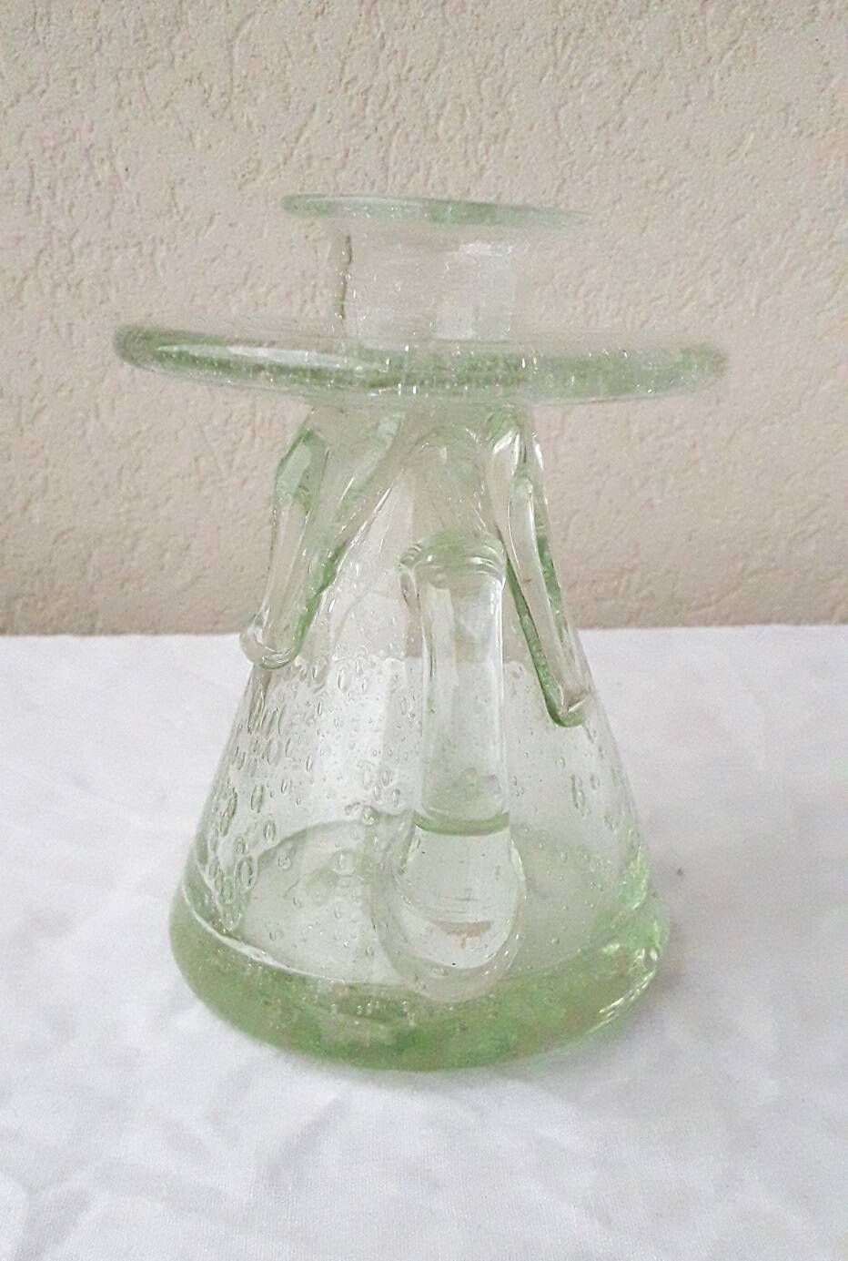 Bubble glass candle holder