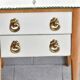 Pair of vintage 1950s mirrored bedside tables