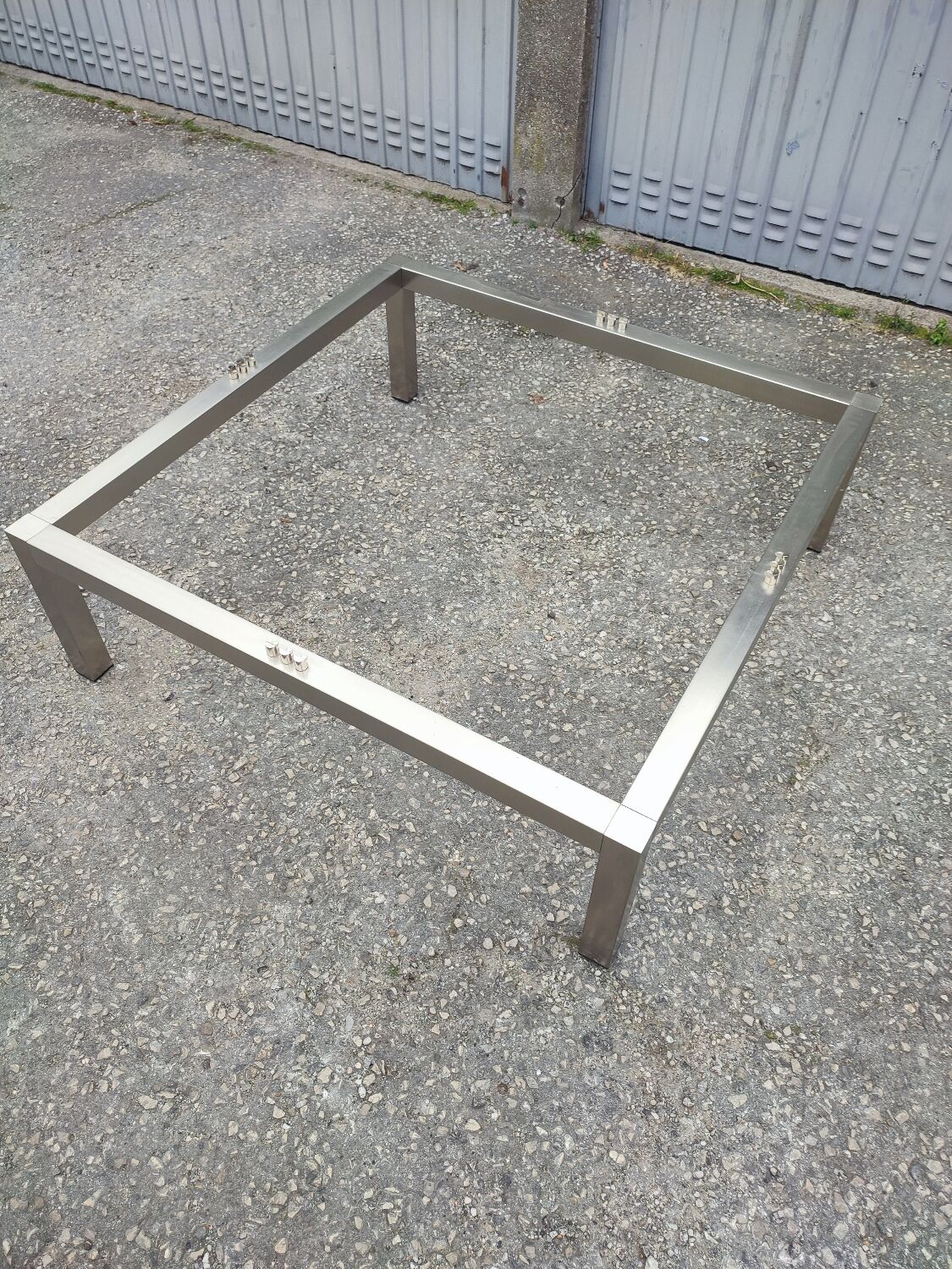 Table basse métal poli vintage 1950/1970