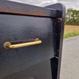 Old chest of drawers with compass feet