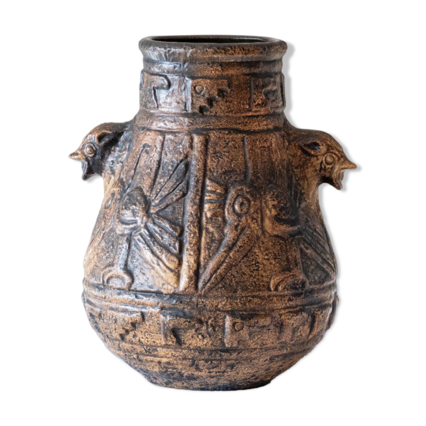 Large Aztec vase by Jasba, 1960