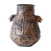 Grand vase aztèque par Jasba, 1960