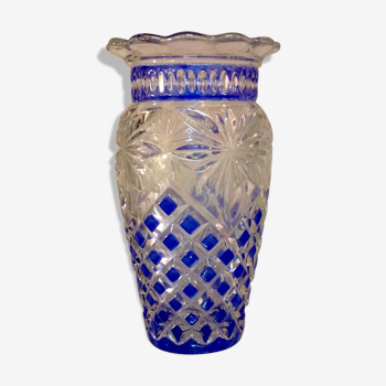 Vase ancien en cristal de Bohème