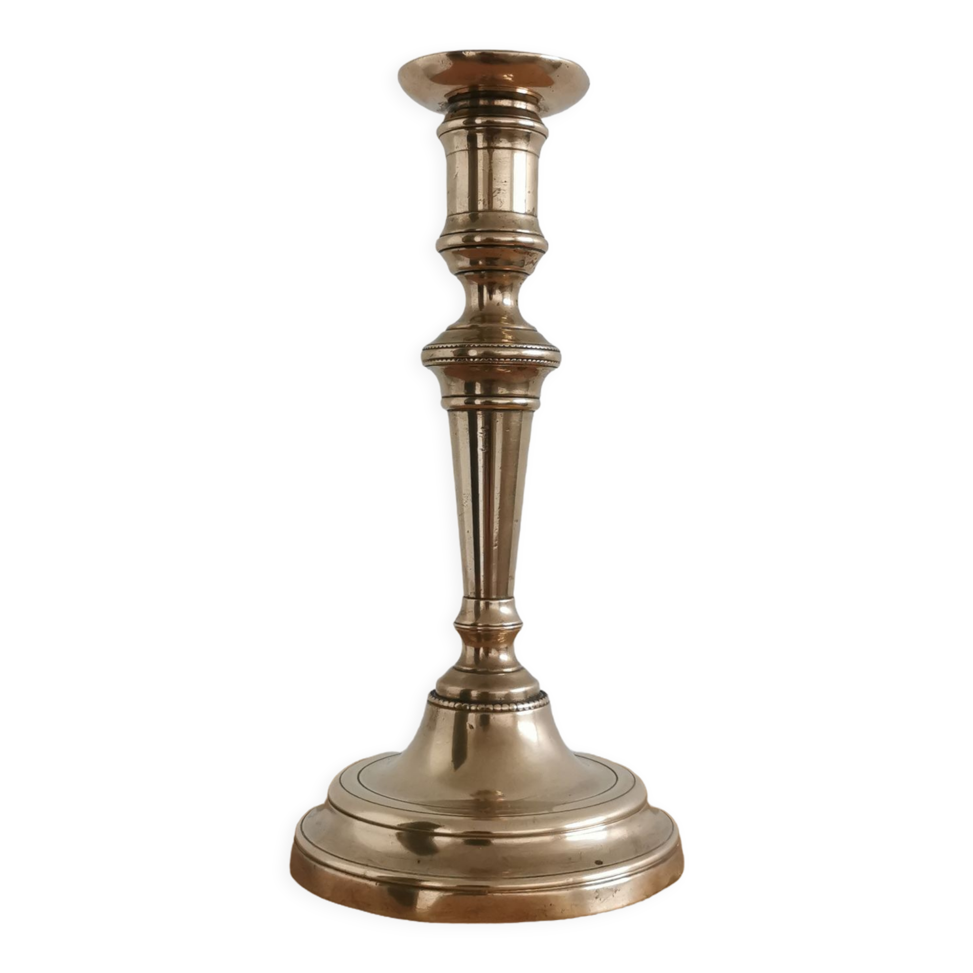 Antique brass candle holder