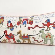 Vintage embroidered cushion cover 46x89 cm