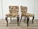 Pair of bedroom armchairs in walnut and fabric, 1960