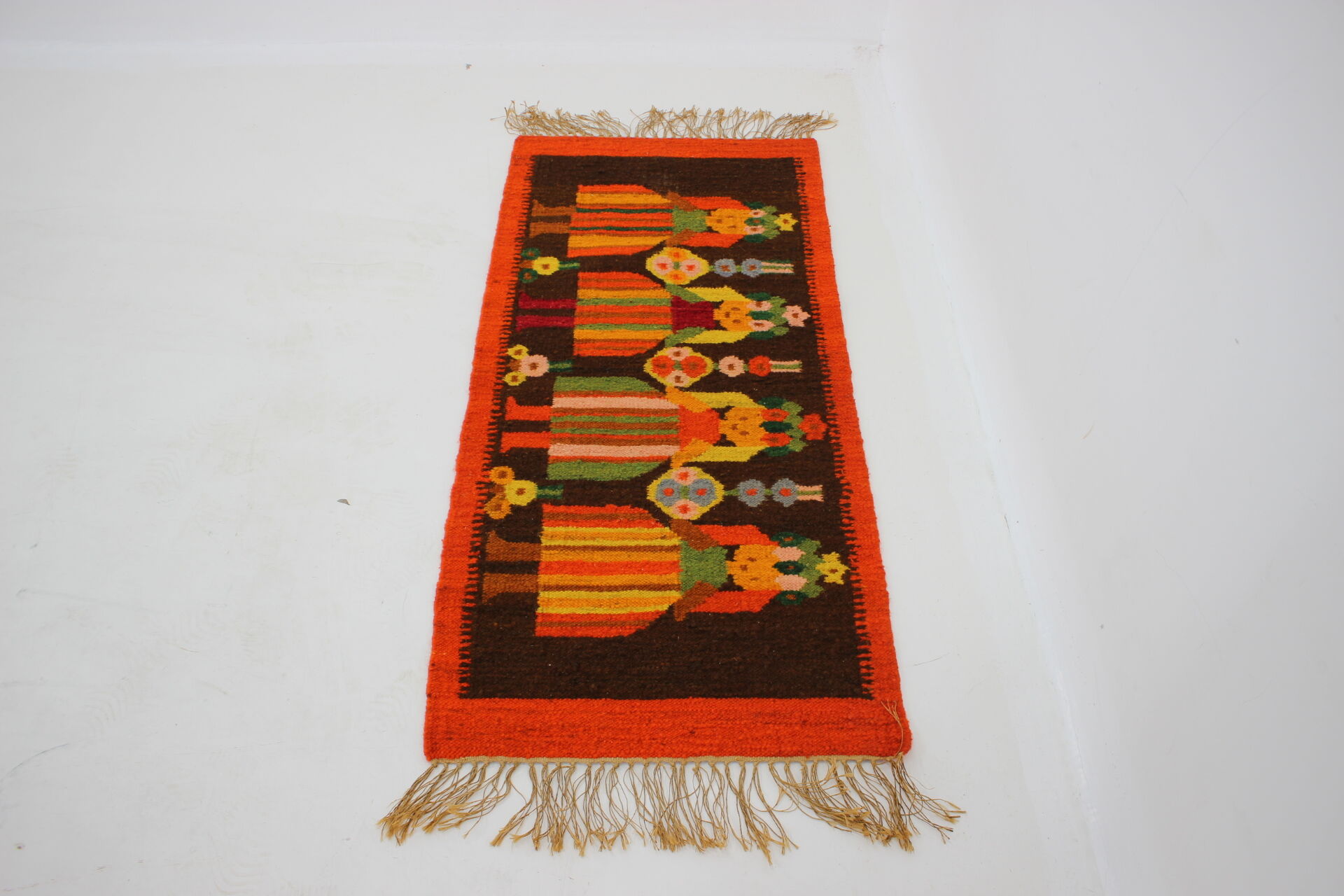 1960s Small Polish Wool Rug 132x51cm