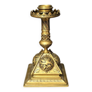 Ancien bougeoir, chandelier - bronze