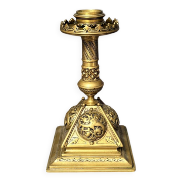 Antique Candle Holder Gilded Bronze Chandelier Decor Chimera Griffin Dragon