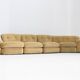 Vintage Italian curved modular chrome sofa 1970s