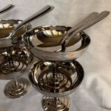 6 coupes à glace Letang Remy et 6 cuillères assorties