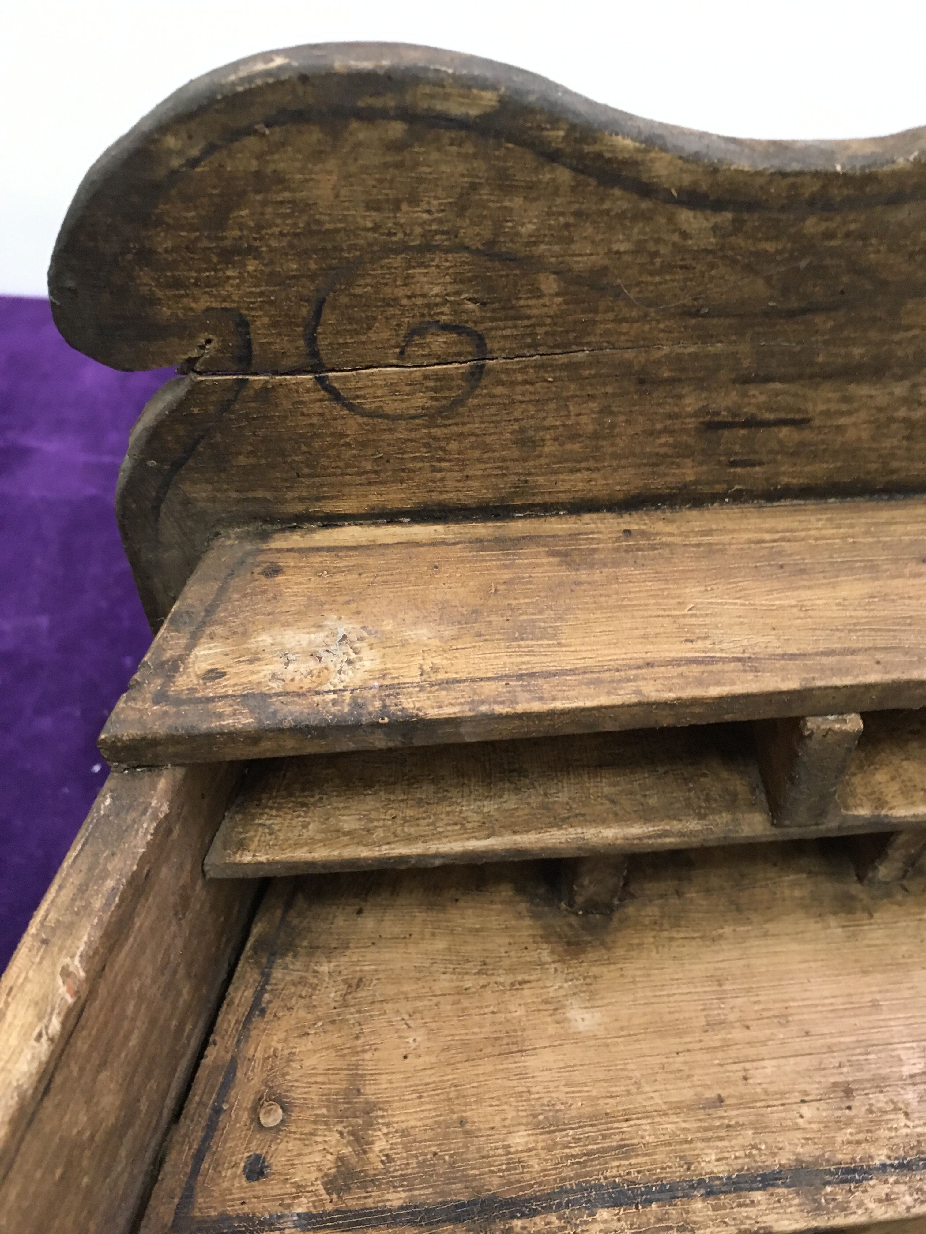 Shelf antique wooden grocery store