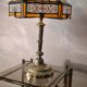solid bronze lamp france 1960 tyffany style lampshade very beautiful 50x25 elec ok