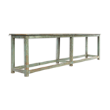 Patinated wooden bench