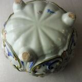 Old ceramic pot cover, decoration flowers, Rouen