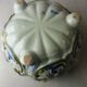 Old ceramic pot cover, decoration flowers, Rouen