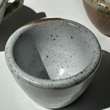 Set of 5 Indonesian ceramic handle coffee cups