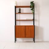 Scandinavian teak bookcase with black details