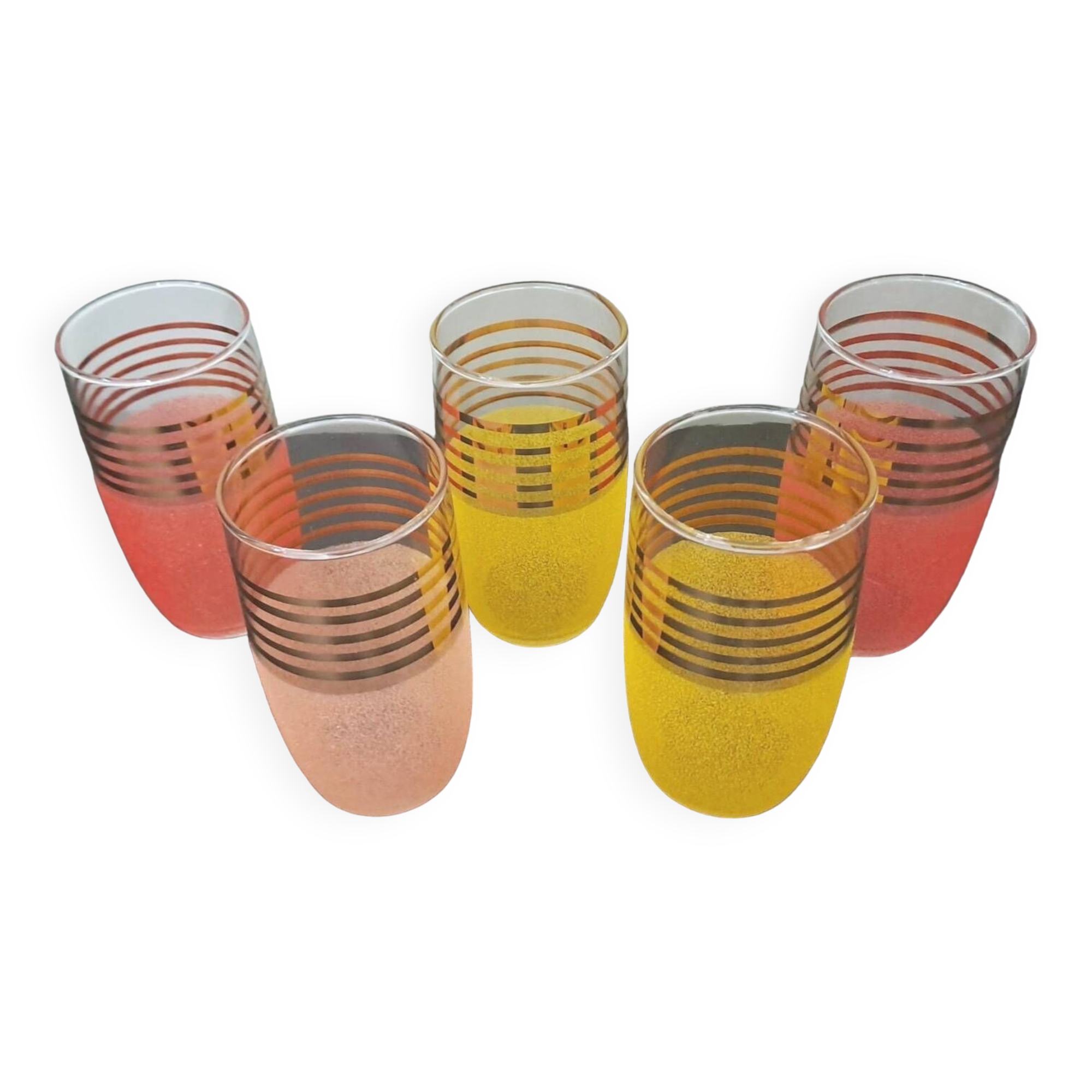 Set of 5 granita orangeade glasses 20cl
