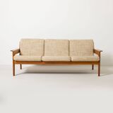 3 seater Mid-century Modern Teak sofa by Arne Wahl Iversen for Komfort