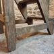 Antique chestnut wood workshop stepladder – France, early 1900s