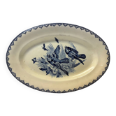 Old earthenware dish iron earth birds