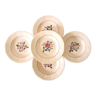 Set de 5 assiettes creuses Digoin 9177