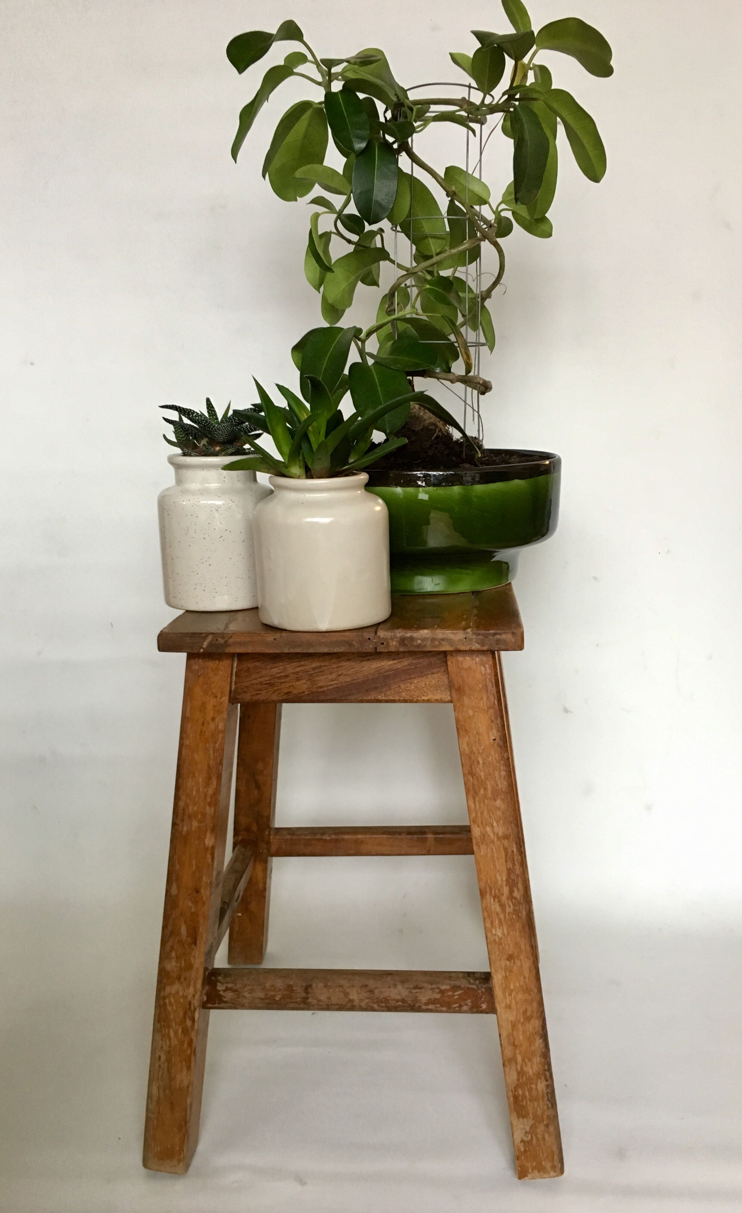 Massive wooden stool