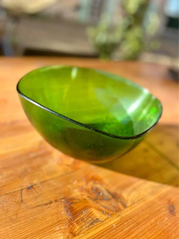 Vintage Duralex green salad bowl