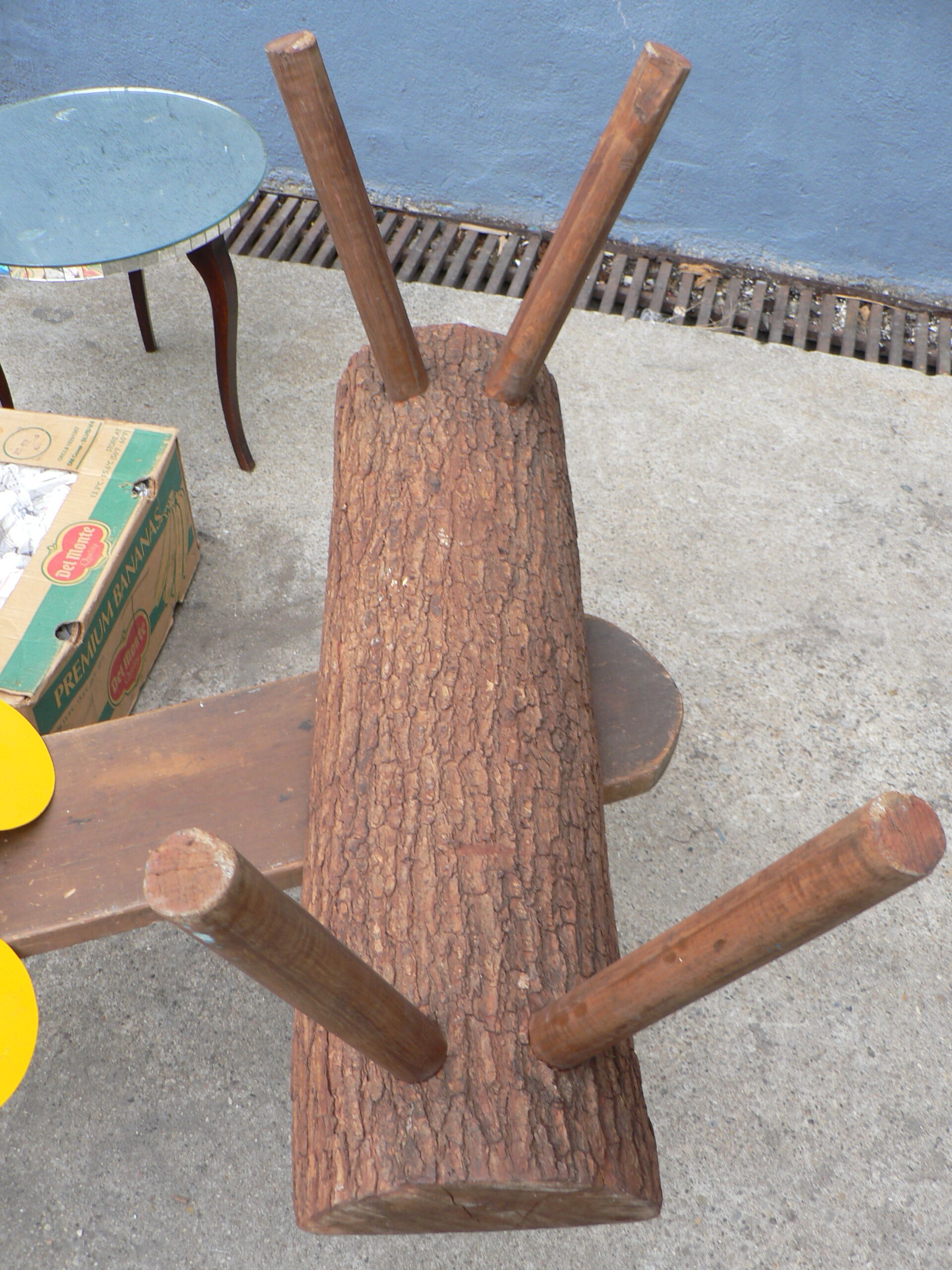 Bench rustic wood farm