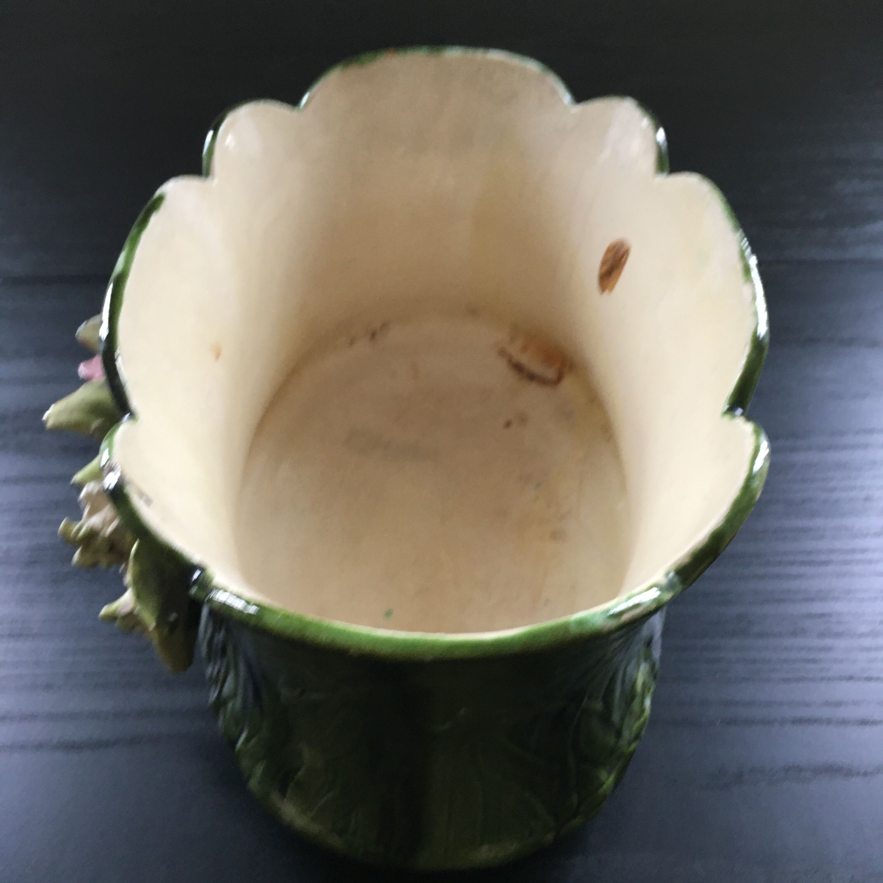 Jardinière festonnée  barbotine