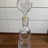 Pair of decanters by Erik Hoglund for Neiman Marcus, "People" series, Kosta Boda