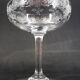Baccarat Sévigné 5 champagne glasses, engraved crystal, excellent condition, unsigned.